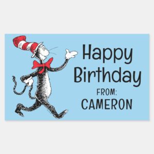 Dr. Seuss Cat In The Hat Vintage Logo Rectangular Sticker