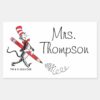 Dr. Seuss Cat In The Hat Written Name Rectangular Sticker