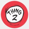 Dr. Seuss Custom Thing One Thing Two Classic Round Sticker