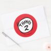 Dr. Seuss Custom Thing One Thing Two Classic Round Sticker