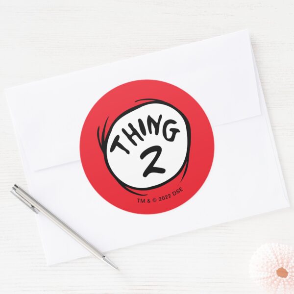 Dr. Seuss Custom Thing One Thing Two Classic Round Sticker