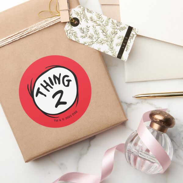 Dr. Seuss Custom Thing One Thing Two Classic Round Sticker