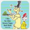 Dr. Seuss Green Eggs And Ham Friend Sam I Am Square Sticker