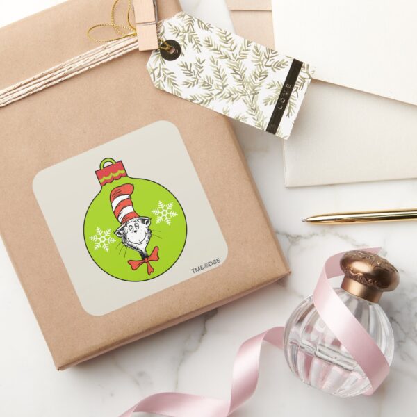 Dr._Seuss___Grinch___Cat_in_the_Hat_Ornament_Square_Sticker_5 Dr. Seuss Grinch Cat In The Hat Ornament Square Sticker