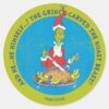 Dr._Seuss___Grinch___Christmas_Roast_Beast_Classic_Round_Sticker_1 Dr. Seuss Grinch Christmas Roast Beast Classic Round Sticker