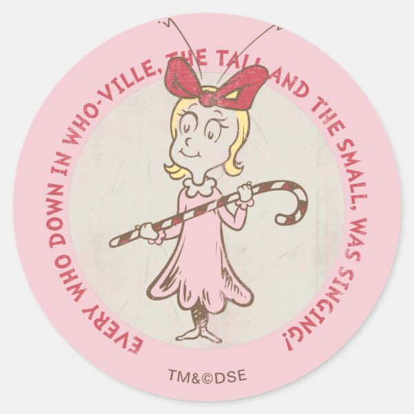 Dr._Seuss___Grinch___Cindy-Lou_Who_-_Cute_Quot_Classic_Round_Sticker_1 Dr. Seuss Grinch Cindy Lou Who Cute Quot Classic Round Sticker