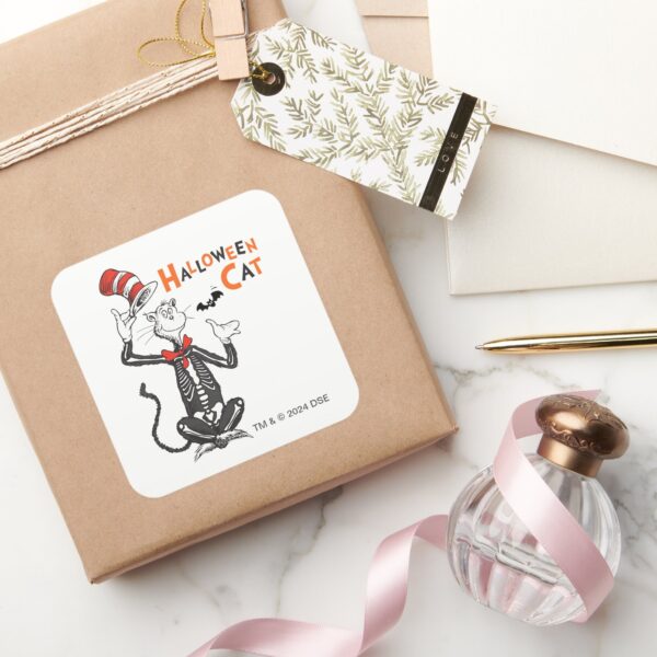Dr._Seuss___Halloween_Cat_in_the_Hat_Square_Sticker_5 Dr. Seuss Halloween Cat In The Hat Square Sticker