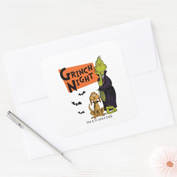 Dr._Seuss___Hallowen_Grinch_Night_Graphic_Square_Sticker_3 Dr. Seuss Hallowen Grinch Night Graphic Square Sticker