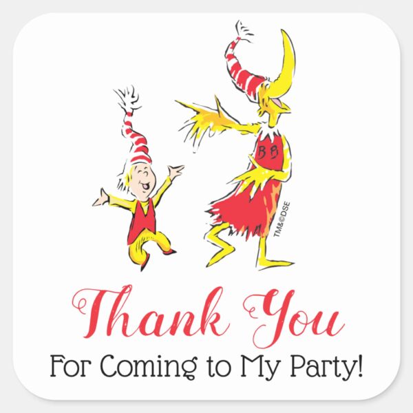 Dr._Seuss___Happy_Birthday_to_You_-_Thank_You_Square_Sticker_1 Dr. Seuss Happy Birthday To You Thank You Square Sticker