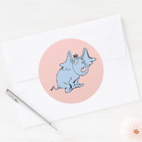 Dr._Seuss___Horton_Side_Look_Classic_Round_Sticker_3 Dr. Seuss Horton Side Look Classic Round Sticker