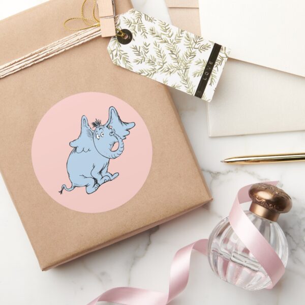 Dr._Seuss___Horton_Side_Look_Classic_Round_Sticker_5 Dr. Seuss Horton Side Look Classic Round Sticker