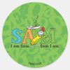 Dr._Seuss___I_Am_Sam._Sam_I_Am._Classic_Round_Sticker_1 Dr. Seuss I Am Sam. Sam I Am. Classic Round Sticker