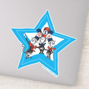 Dr. Seuss Little Cats USA Hats Graphic Sticker
