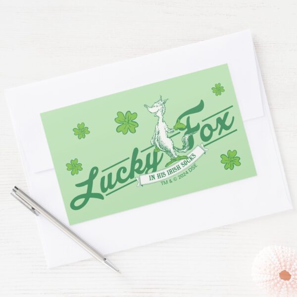 Dr._Seuss___Lucky_Fox_In_His_Irish_Socks_Rectangular_Sticker_3 Dr. Seuss Lucky Fox In His Irish Socks Rectangular Sticker