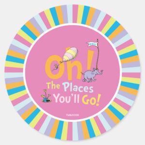 Dr. Seuss Oh The Places Youll Go Classic Round Sticker
