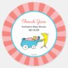 Dr._Seuss___One_Fish_-_Girl_Baby_Shower_Thank_You_Classic_Round_Sticker_1 Dr. Seuss One Fish Girl Baby Shower Thank You Classic Round Sticker