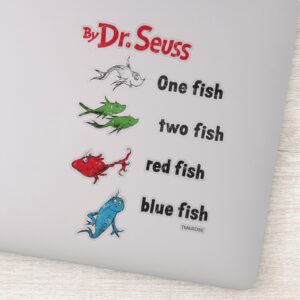 Dr. Seuss One Fish Two Fish Vintage Sticker
