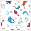Dr._Seuss___One_Fish_Two_Fish_Star_Pattern_Square_Sticker_1 Dr. Seuss One Fish Two Fish Star Pattern Square Sticker