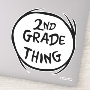 Dr. Seuss Thing One Thing Two 2nd Grade Thing Sticker