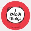 Dr._Seuss___Thing_One_Thing_Two_-_I_Know_Things_Classic_Round_Sticker_1 Dr. Seuss Thing One Thing Two I Know Things Classic Round Sticker