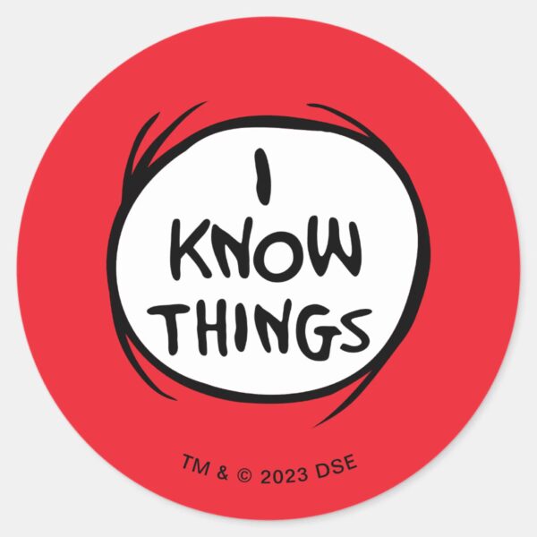 Dr._Seuss___Thing_One_Thing_Two_-_I_Know_Things_Classic_Round_Sticker_1 Dr. Seuss Thing One Thing Two I Know Things Classic Round Sticker