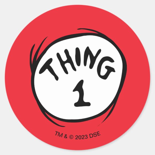 Dr._Seuss___Thing_One_Thing_Two_-_Thing_One_Classic_Round_Sticker_1 Dr. Seuss Thing One Thing Two Thing One Classic Round Sticker