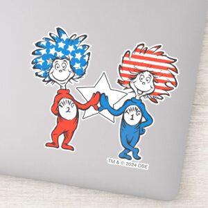 Dr. Seuss Thing One Thing Two Patriotic Graphic Sticker