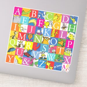 Dr. Seusss ABC Colorful Block Letter Pattern Sticker