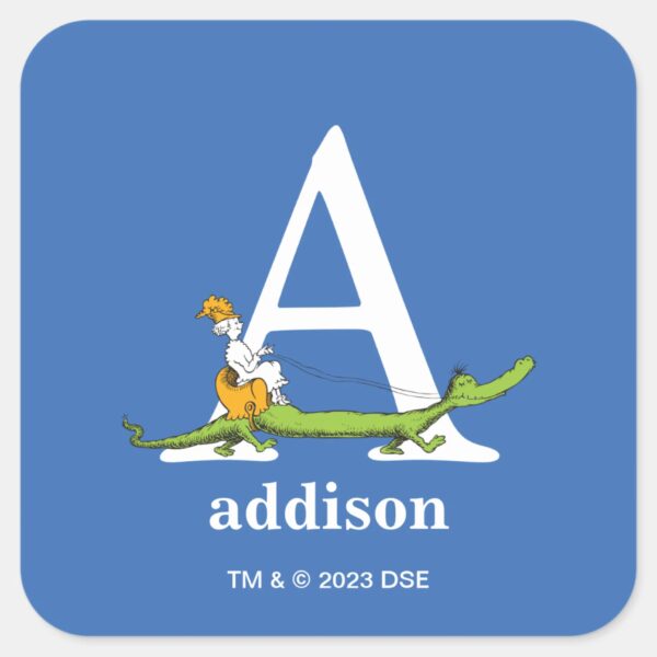 Dr._Seuss's_ABC__Letter_A_-_White___Add_Your_Name_Square_Sticker_1 Dr. Seusss ABC Letter A White Add Your Name Square Sticker