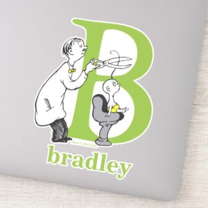Dr. Seusss ABC Letter B White Add Your Name Sticker