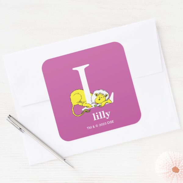 Dr._Seuss's_ABC__Letter_L_-_White___Add_Your_Name_Square_Sticker_3 Dr. Seusss ABC Letter L White Add Your Name Square Sticker