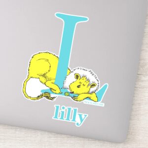 Dr. Seusss ABC Letter L White Add Your Name Sticker