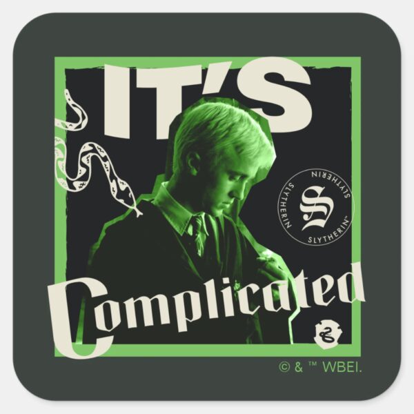Draco_Malfoy_-__It's_Complicated__Square_Sticker_1 Draco Malfoy Its Complicated Square Sticker