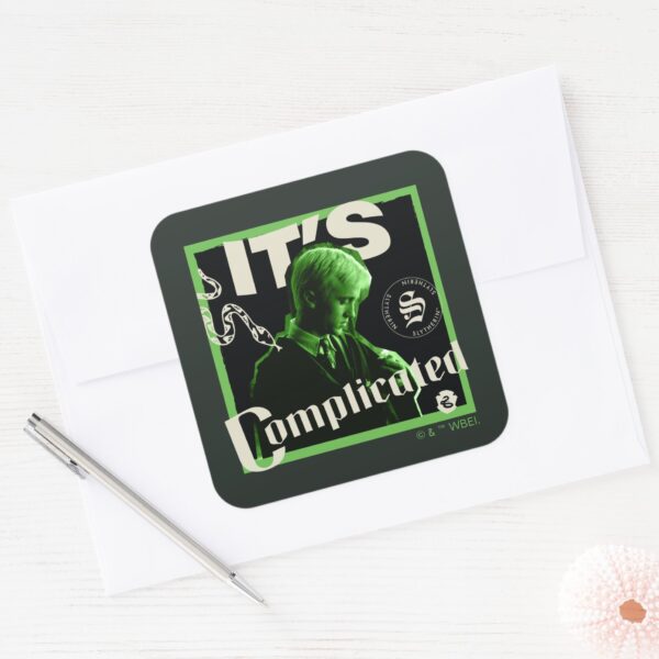 Draco_Malfoy_-__It's_Complicated__Square_Sticker_3 Draco Malfoy Its Complicated Square Sticker