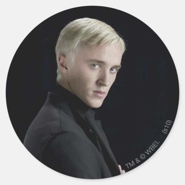 Draco_Malfoy_Arms_Crossed_Classic_Round_Sticker_1 Draco Malfoy Arms Crossed Classic Round Sticker