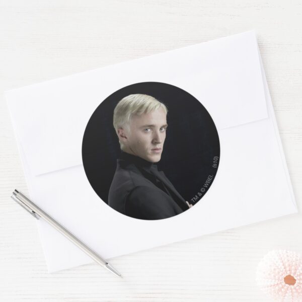 Draco_Malfoy_Arms_Crossed_Classic_Round_Sticker_3 Draco Malfoy Arms Crossed Classic Round Sticker