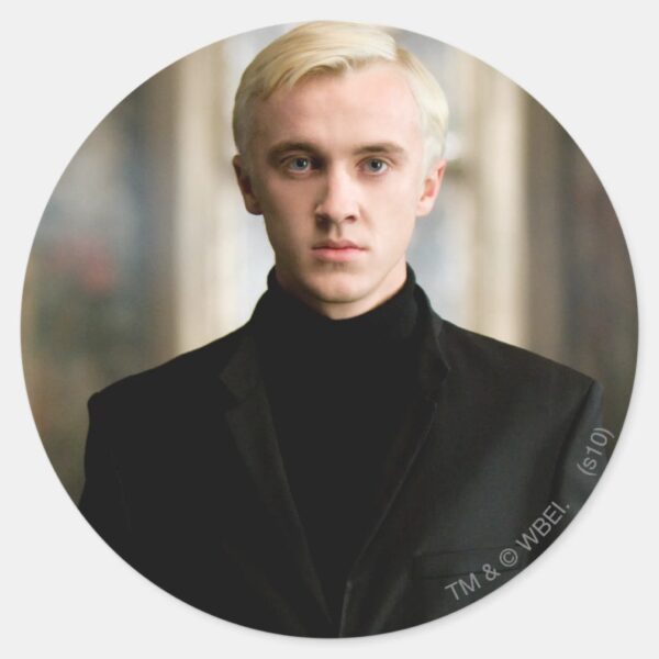 Draco_Malfoy_Straight_On_Classic_Round_Sticker_1 Draco Malfoy Straight On Classic Round Sticker