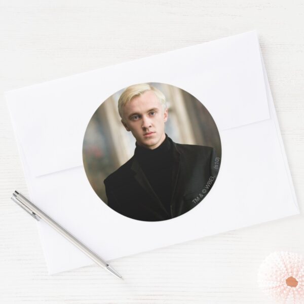 Draco_Malfoy_Straight_On_Classic_Round_Sticker_3 Draco Malfoy Straight On Classic Round Sticker