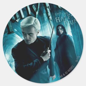 Draco_Malfoy_and_Snape_1_Classic_Round_Sticker_1 Draco Malfoy And Snape 1 Classic Round Sticker