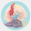 Dreamy_Ariel_on_the_Rocks_Classic_Round_Sticker_1 Dreamy Ariel On The Rocks Classic Round Sticker