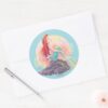 Dreamy_Ariel_on_the_Rocks_Classic_Round_Sticker_3 Dreamy Ariel On The Rocks Classic Round Sticker