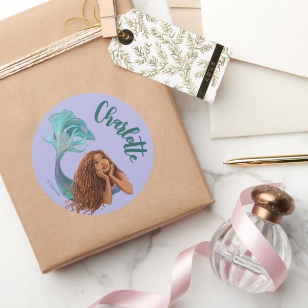 Dreamy_Mermaid_Ariel_Art_Classic_Round_Sticker_5 Dreamy Mermaid Ariel Art Classic Round Sticker