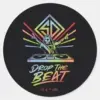 Drop The Beat DJ Scooby Doo Classic Round Sticker