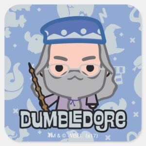 Dumbledore Cartoon Character Art Square Sticker