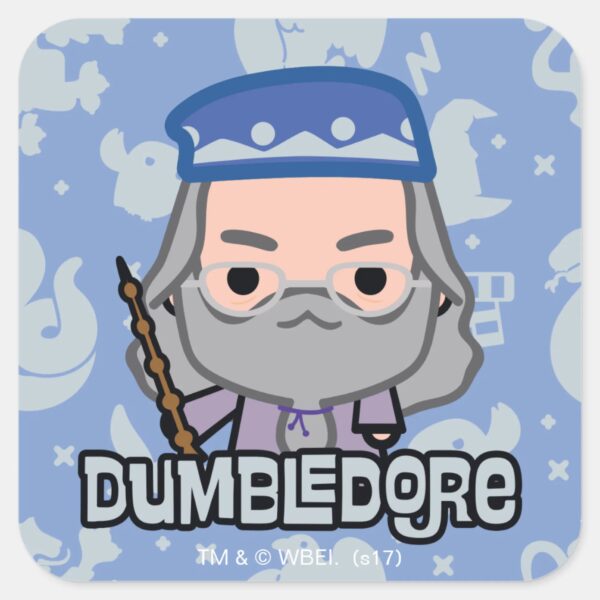 Dumbledore_Cartoon_Character_Art_Square_Sticker_1 Dumbledore Cartoon Character Art Square Sticker