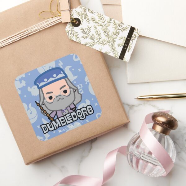 Dumbledore_Cartoon_Character_Art_Square_Sticker_5 Dumbledore Cartoon Character Art Square Sticker