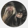 Dumbledore_Script_Logo_Classic_Round_Sticker_1 Dumbledore Script Logo Classic Round Sticker