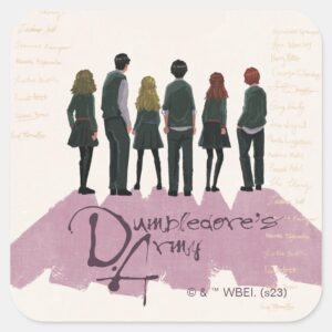 Dumbledores Army Illustration Square Sticker