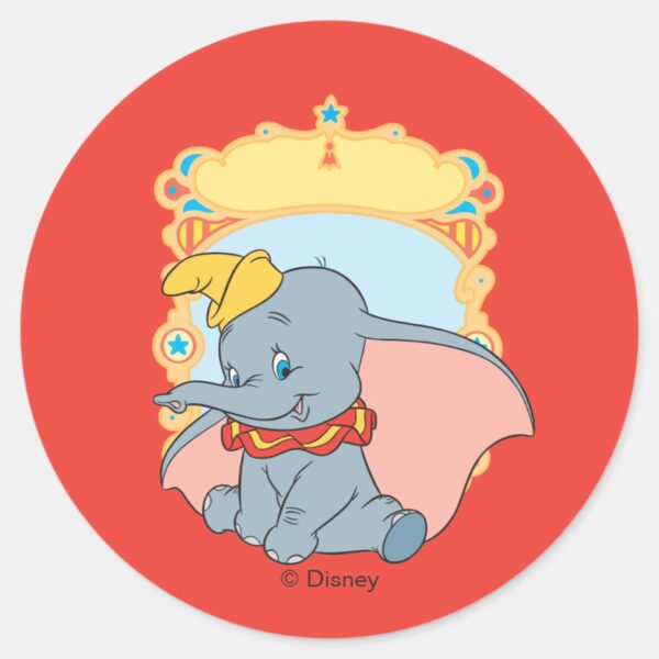 Dumbo_Classic_Round_Sticker_1 Dumbo Classic Round Sticker
