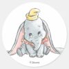 Dumbo Watercolor Classic Round Sticker